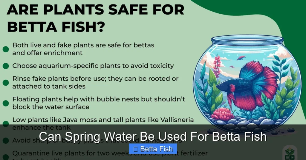 Can Spring Water Be Used For Betta Fish
