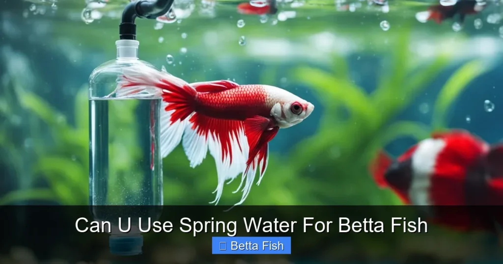 Can U Use Spring Water For Betta Fish