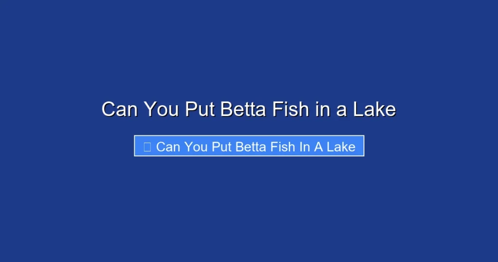 Can You Put Betta Fish in a Lake