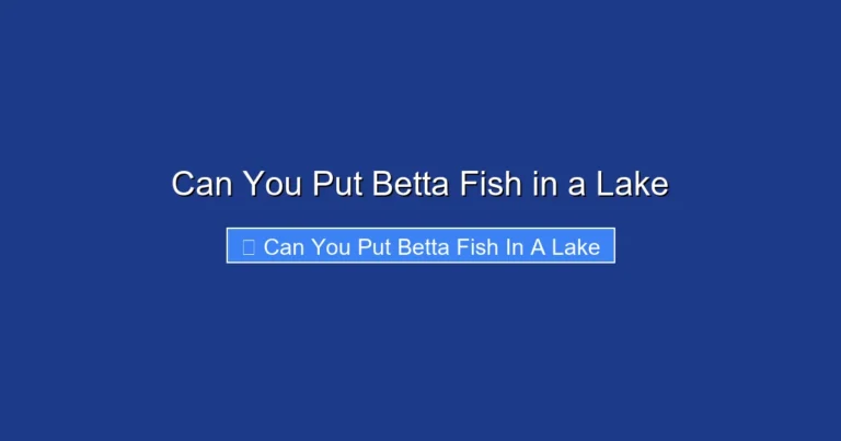 Can You Put Betta Fish in a Lake