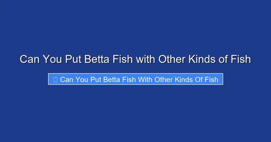 Can You Put Betta Fish with Other Kinds of Fish