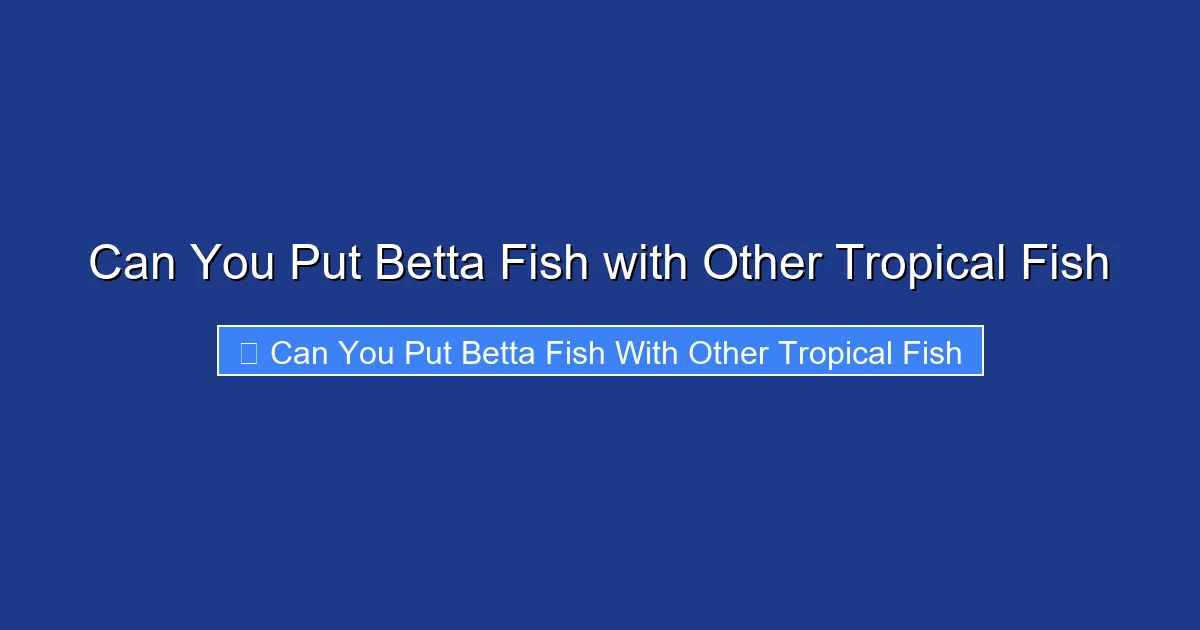 Can You Put Betta Fish with Other Tropical Fish
