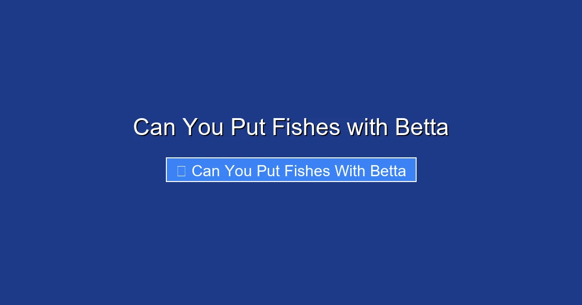 Can You Put Fishes with Betta