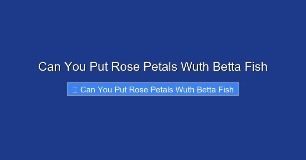 Can You Put Rose Petals Wuth Betta Fish