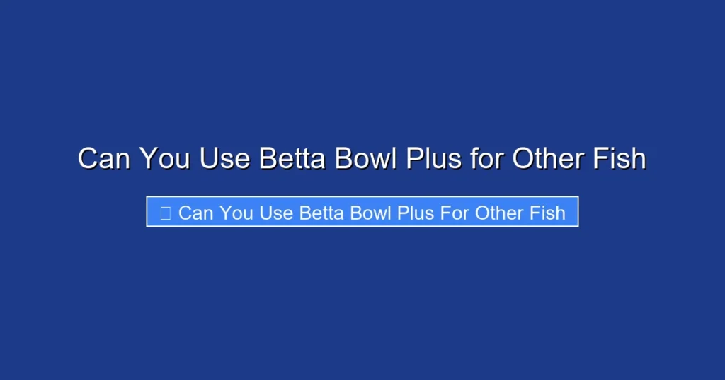 Can You Use Betta Bowl Plus for Other Fish
