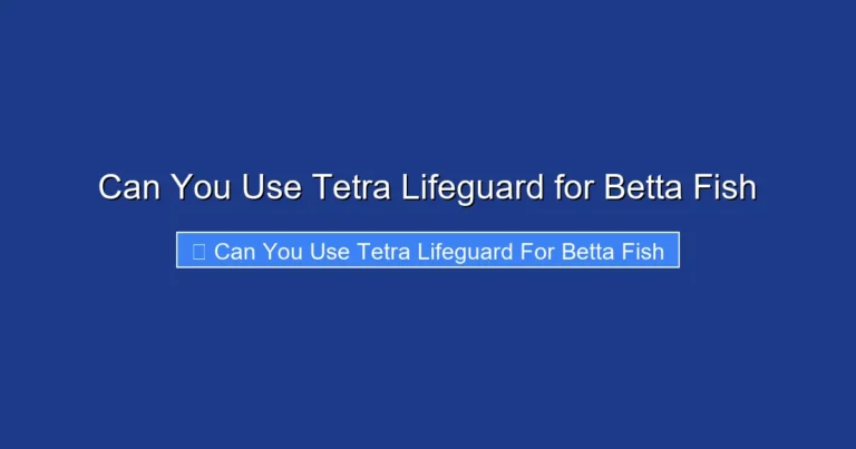 Can You Use Tetra Lifeguard for Betta Fish