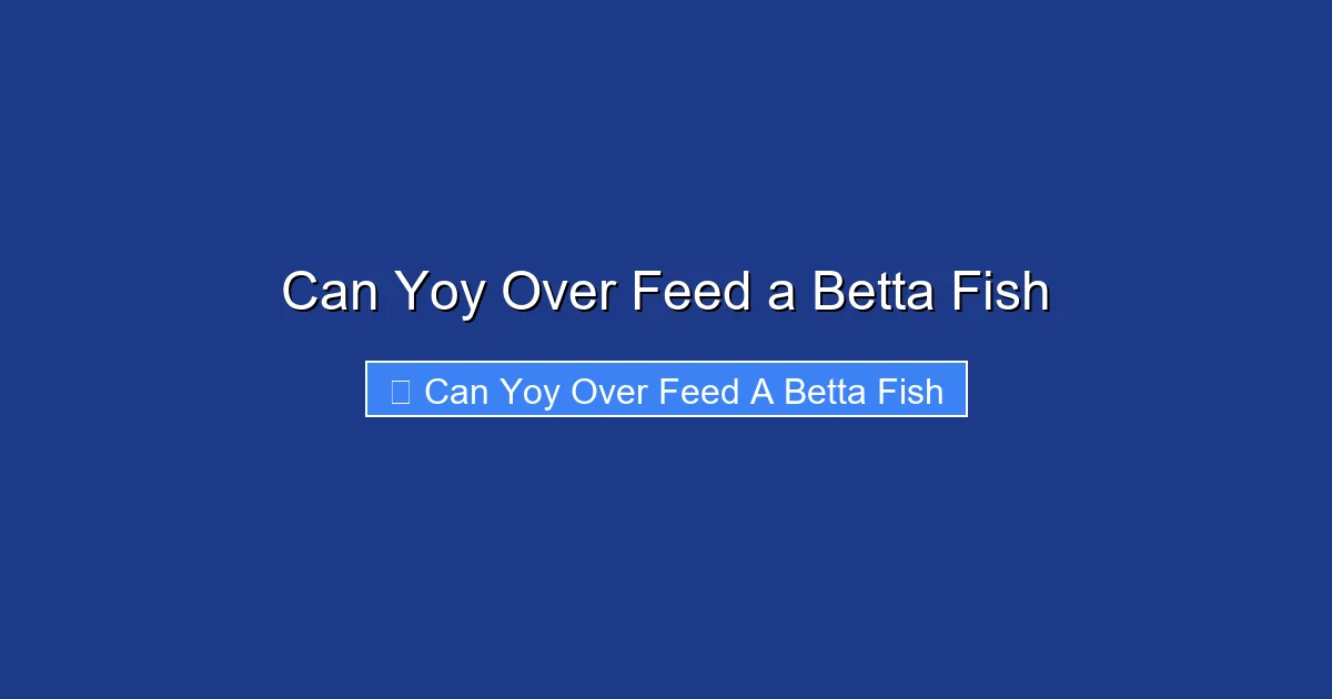 Can Yoy Over Feed a Betta Fish