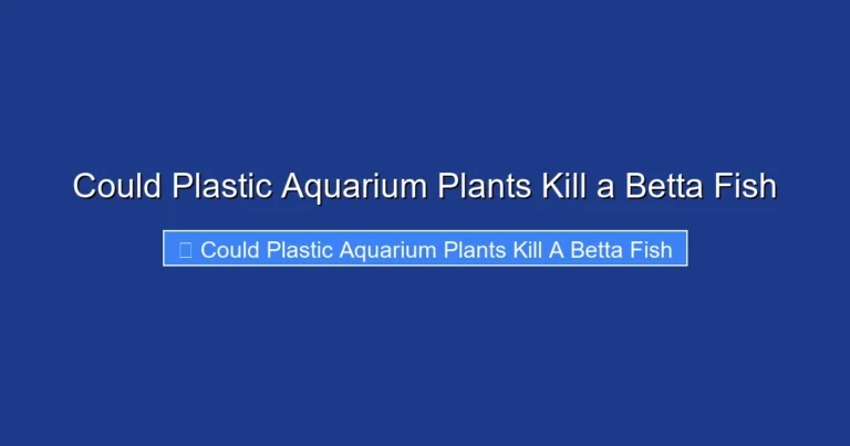 Could Plastic Aquarium Plants Kill a Betta Fish
