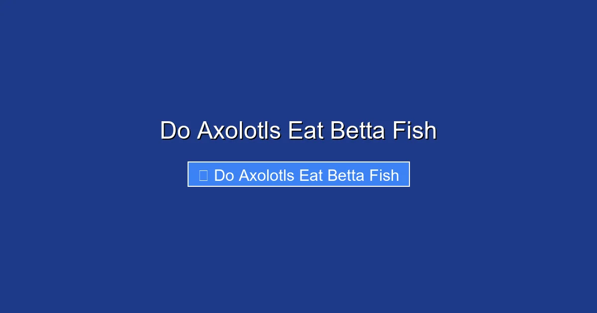 Do Axolotls Eat Betta Fish