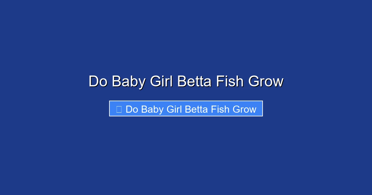 Do Baby Girl Betta Fish Grow
