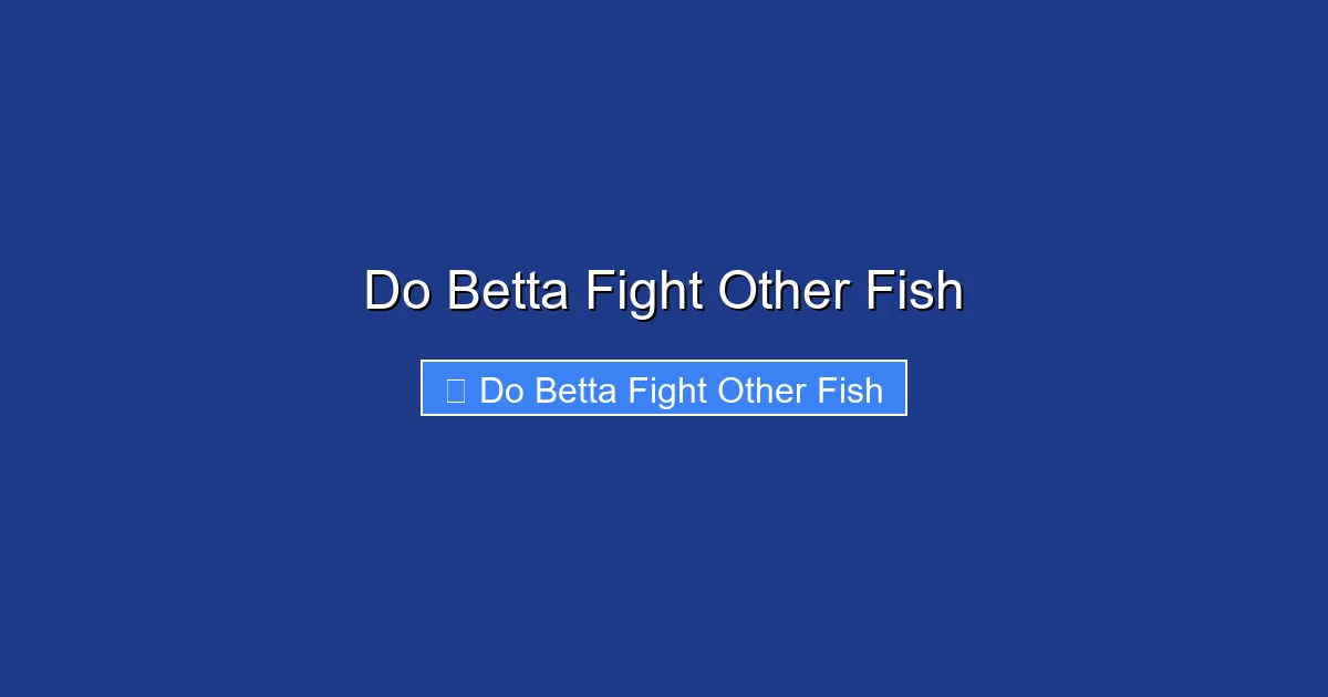 Do Betta Fight Other Fish
