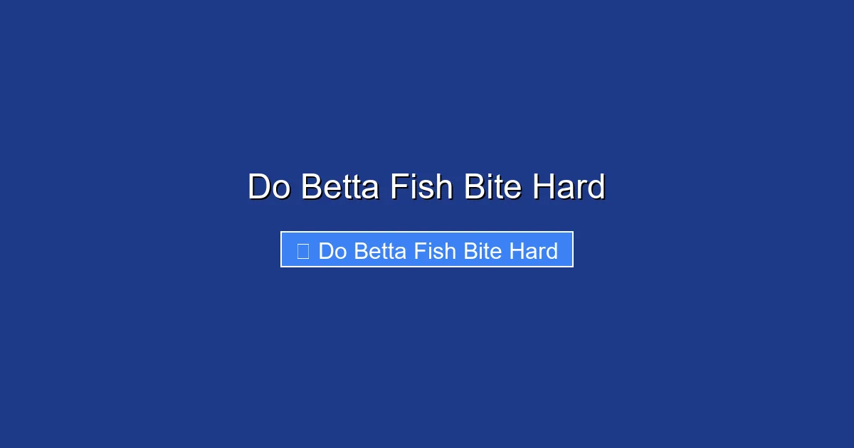 Do Betta Fish Bite Hard