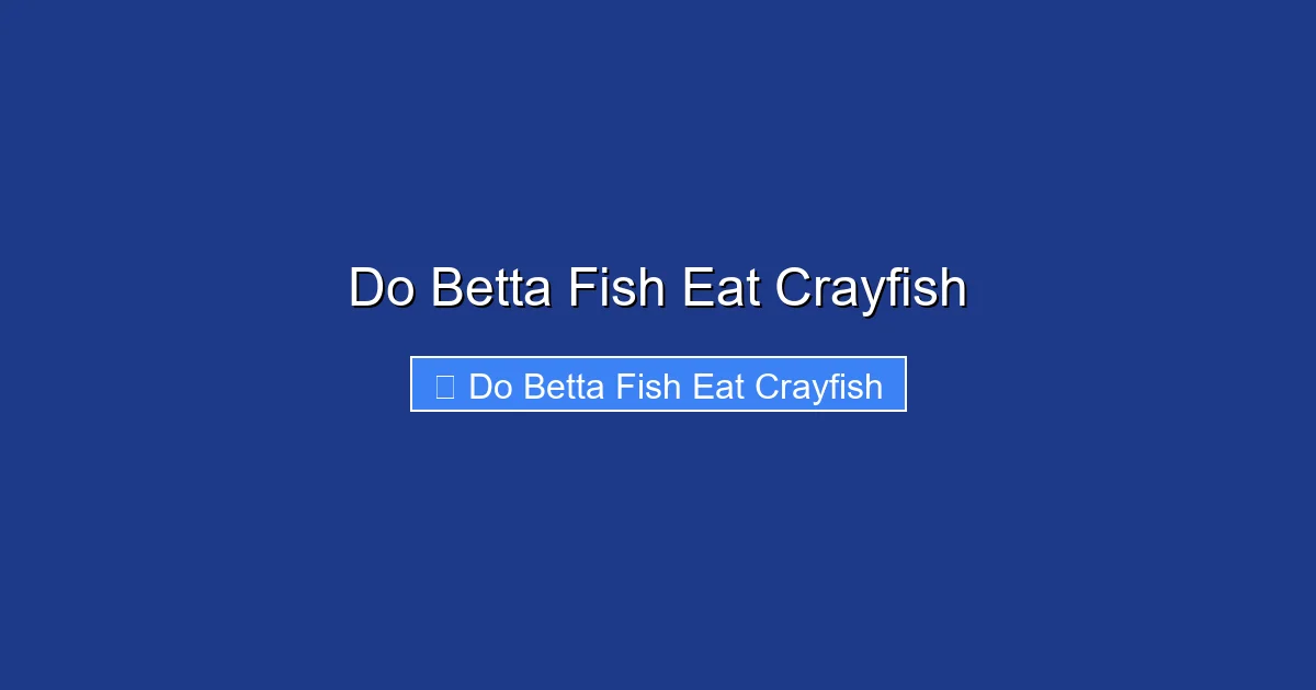 Do Betta Fish Eat Crayfish