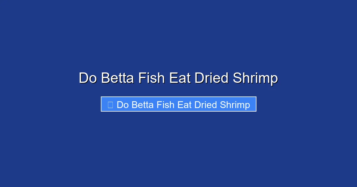Do Betta Fish Eat Dried Shrimp