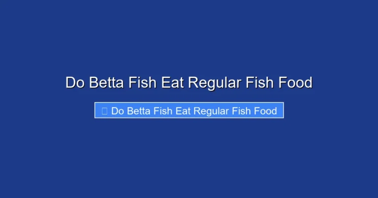 Do Betta Fish Eat Regular Fish Food