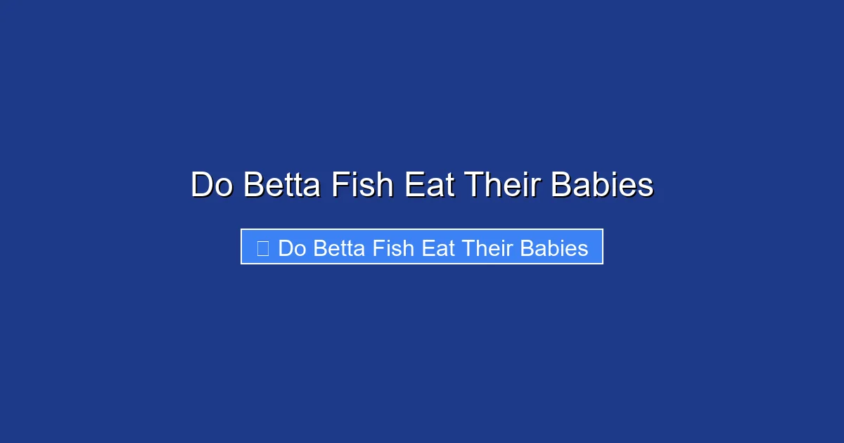 Do Betta Fish Eat Their Babies