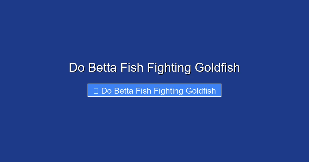 Do Betta Fish Fighting Goldfish