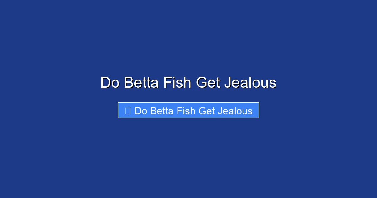 Do Betta Fish Get Jealous