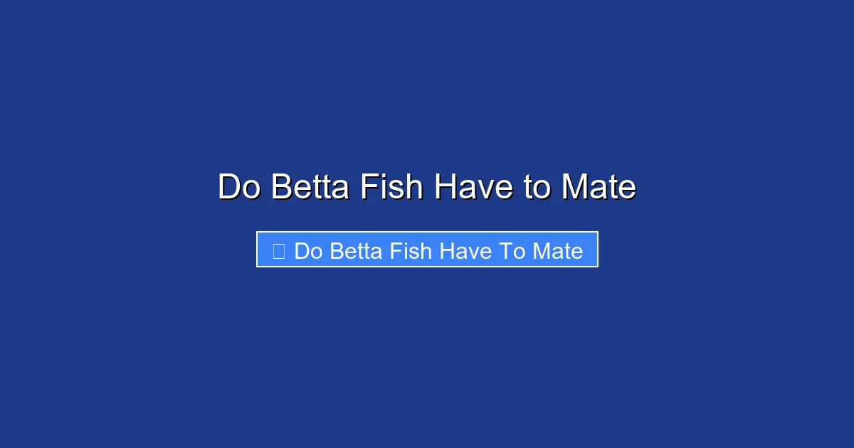 Do Betta Fish Have to Mate